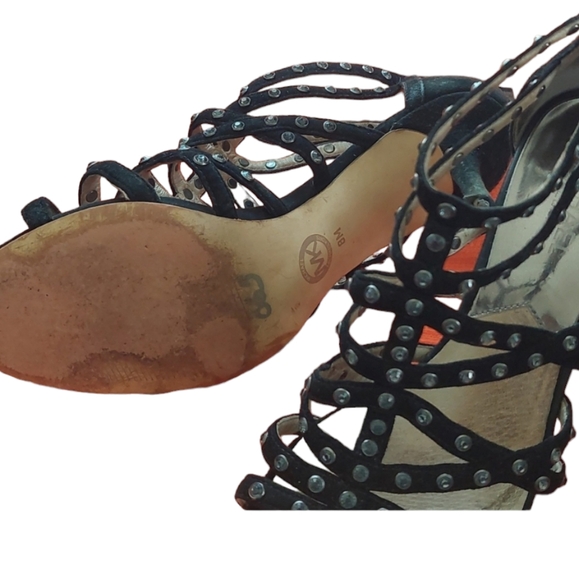 Michael Michael Kors ladies size 8 , black with clear rhinestones . - Picture 3 of 4